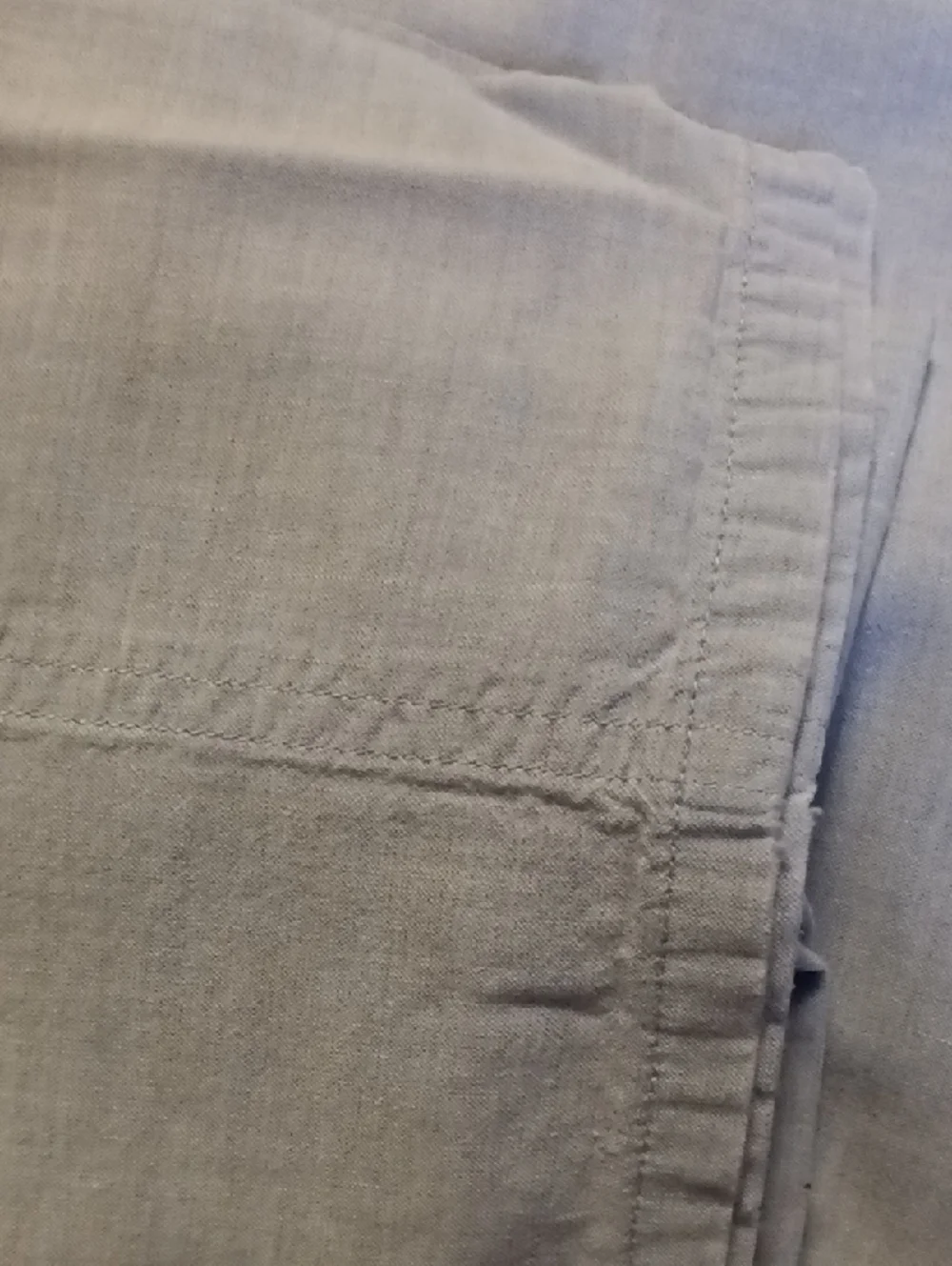 Lauren Ralph Lauren Queen Chambray Blue Cotton Flat Sheet